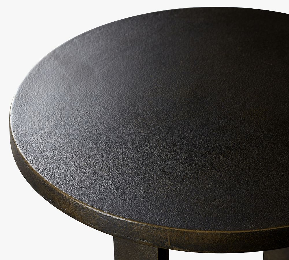 Round Metal Accent Table - 12